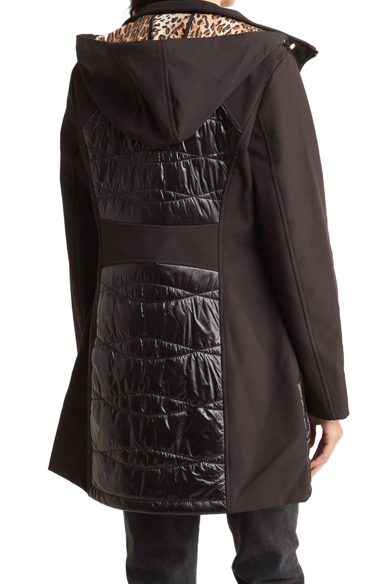 Via Spiga Elliptical Quilted Hooded Softshell Jacket, Alternate, color, 