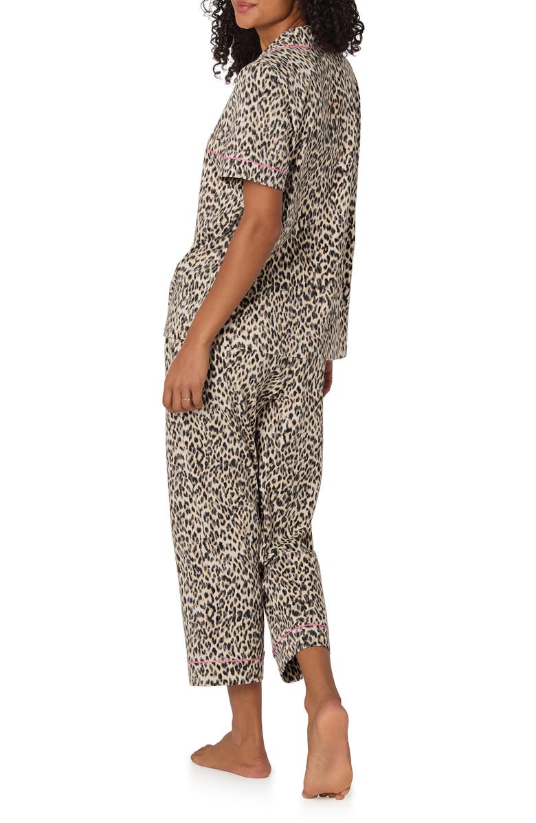 BedHead Pajamas Print Stretch Organic Cotton Crop Pajamas, Alternate, color, Wild Thing
