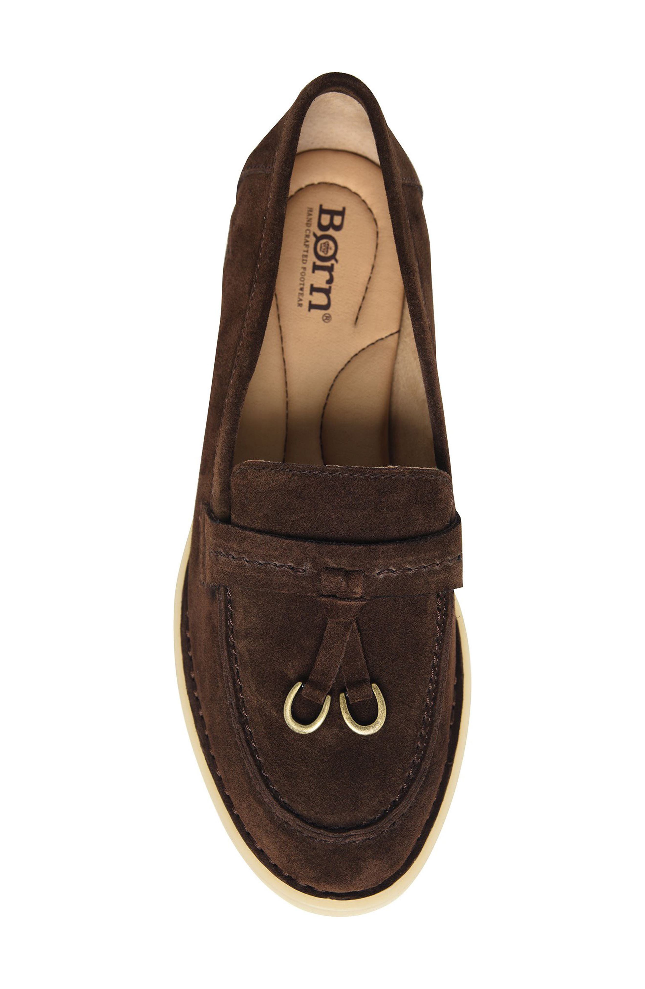 Mika Loafer, Alternate, color, DARK BROWN SUEDE