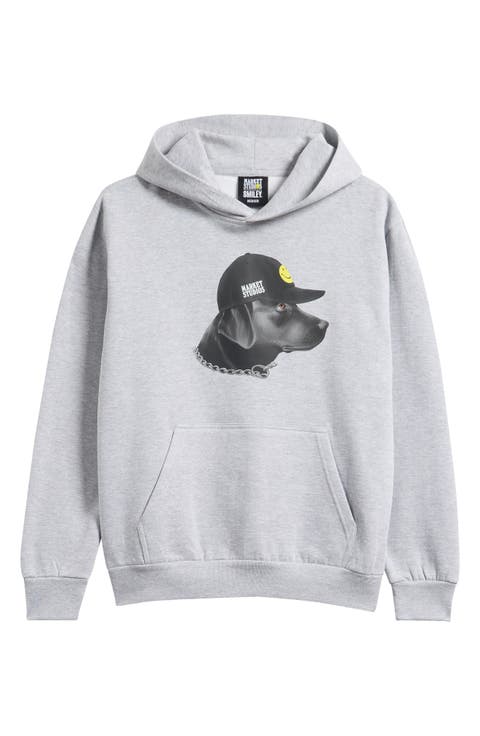 SMILEY® Dog Got Style Cotton Blend Graphic Hoodie