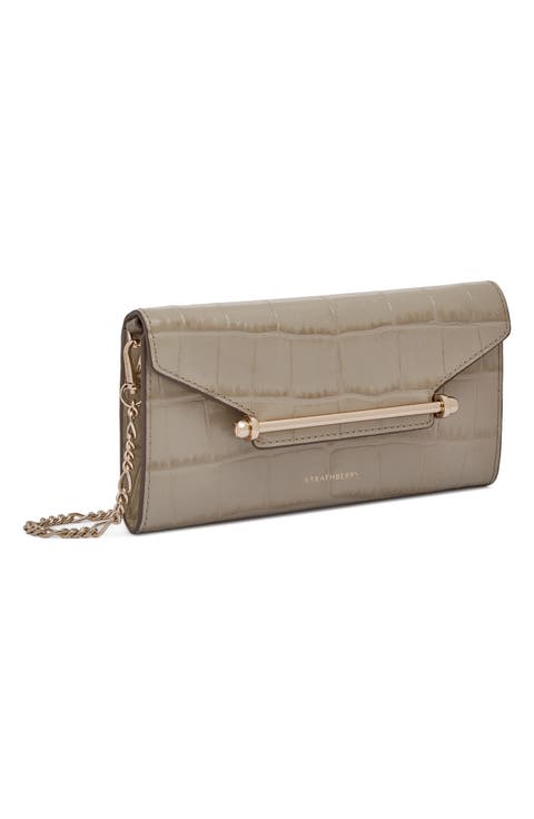 Multrees Croc Embossed Chain Wallet
