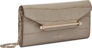 Strathberry Multrees Croc Embossed Chain Wallet