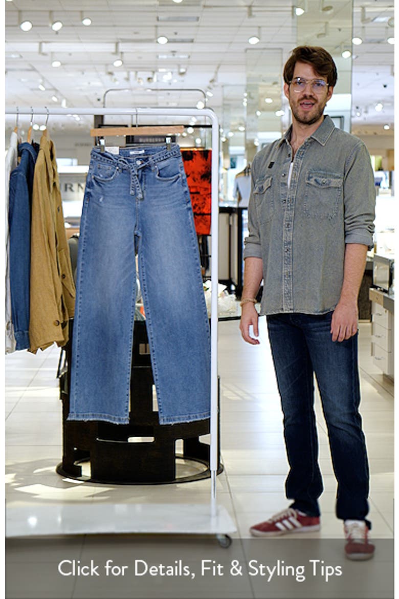 Tie Belt High Waist Wide Leg Jeans video
