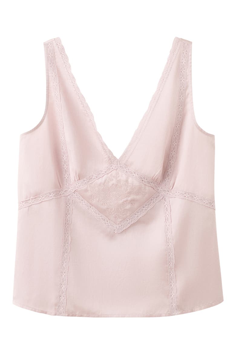 Embroidered Pajama Shirt, Alternate, color, PALE PINK