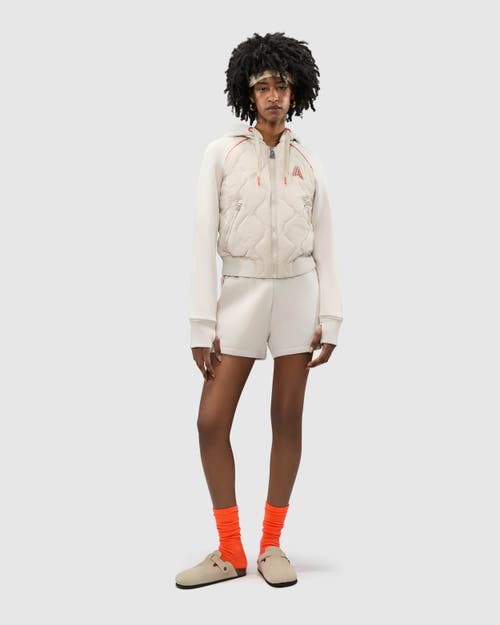 ALPENHAUS SORLIN HYBRID INSULATED BOMBER JACKET WITH REMOVABLE HOOD