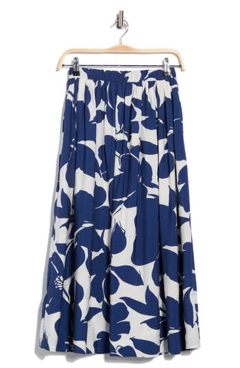Renee C Floral Print Midi Skirt
