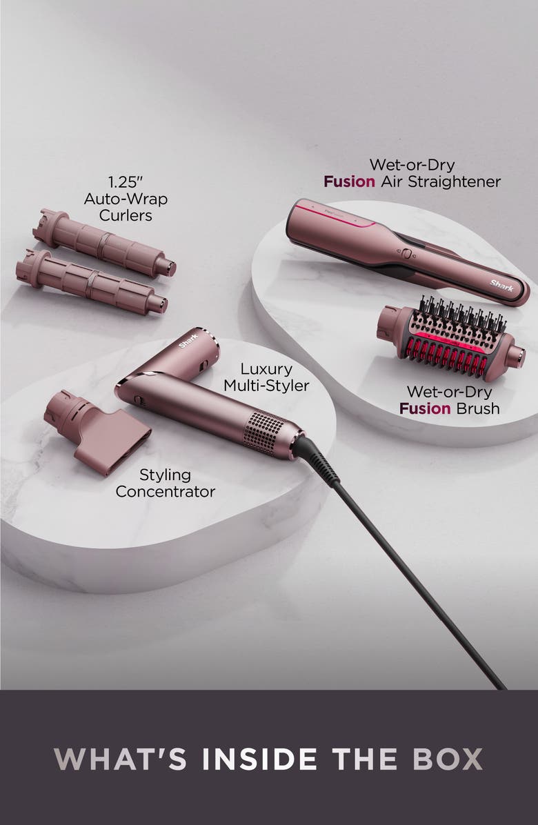 SHARK FlexFusion<sup>™</sup> Air & Ceramic System with Air Straightener for Straight & Wavy Hair, Alternate, color, Cosmic Blush
