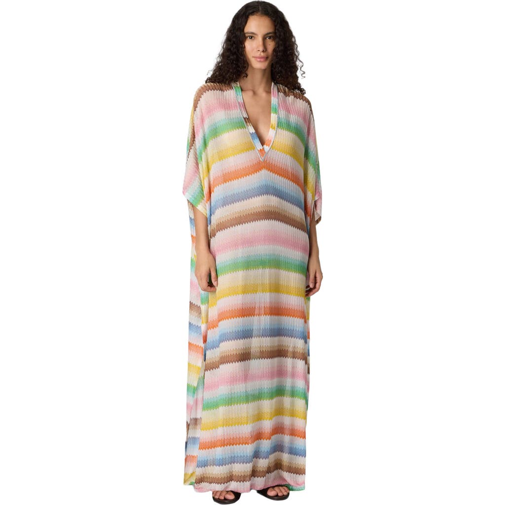 Missoni Long Caftan Cover-up With Dégradé Zigzag Motif in Multicoloured at Nordstrom, Size Medium