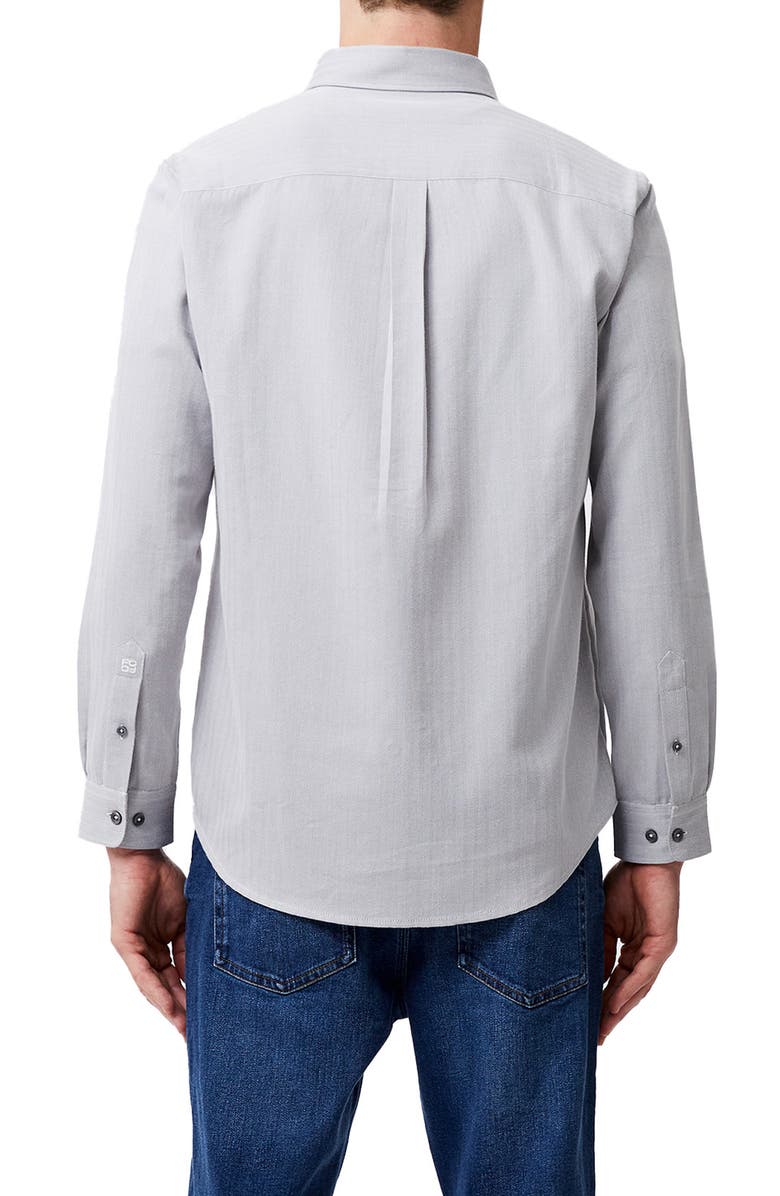 French Connection Regular Fit Herringbone Button-Down Shirt, Alternate, color, 