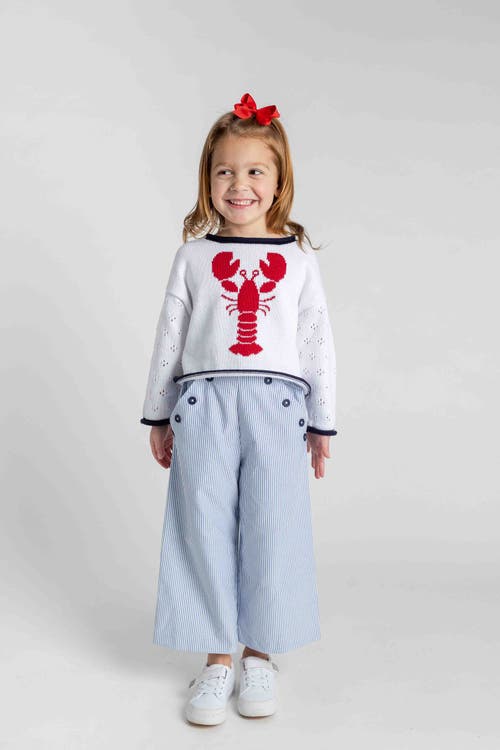 Florence Eiseman Sweater With Lobster In White
