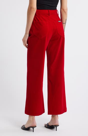 Sailor Flare Leg Velvet Pants