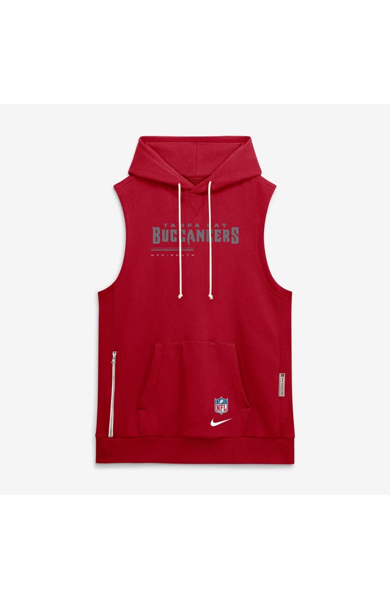 Nike Men's Nike Red Tampa Bay Buccaneers Sideline Standard Issue Dri-FIT Sleeveless Hoodie, Main, color, Red