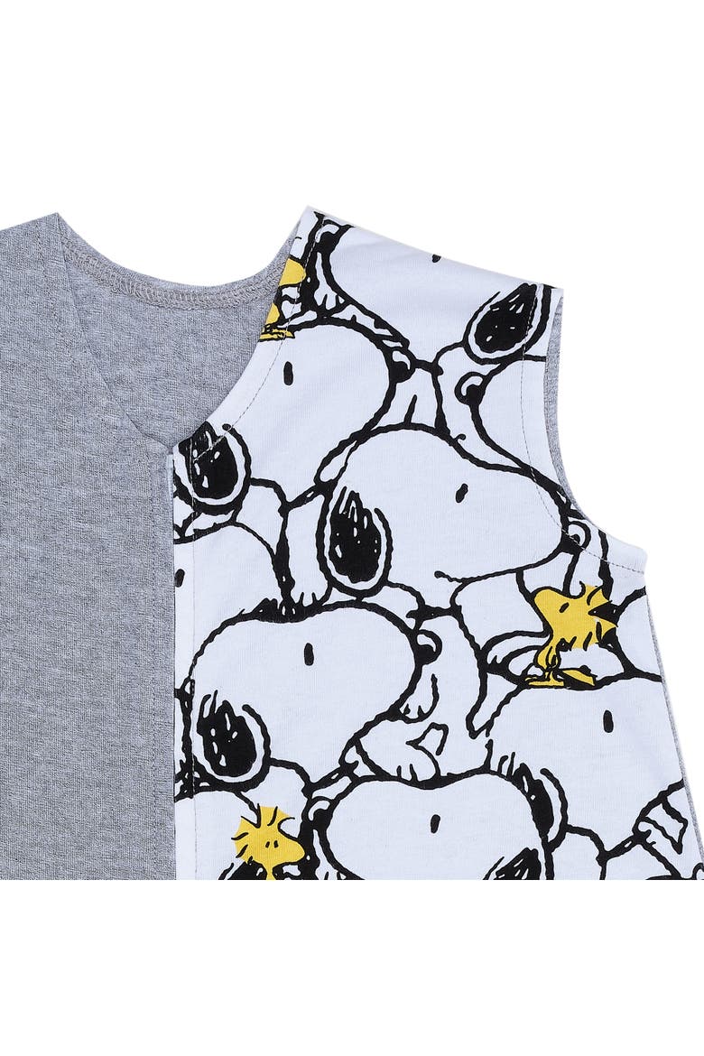 Snoopy & Woodstock Breathable Cotton Jersey Baby Wearable Blanket, Alternate, color, White