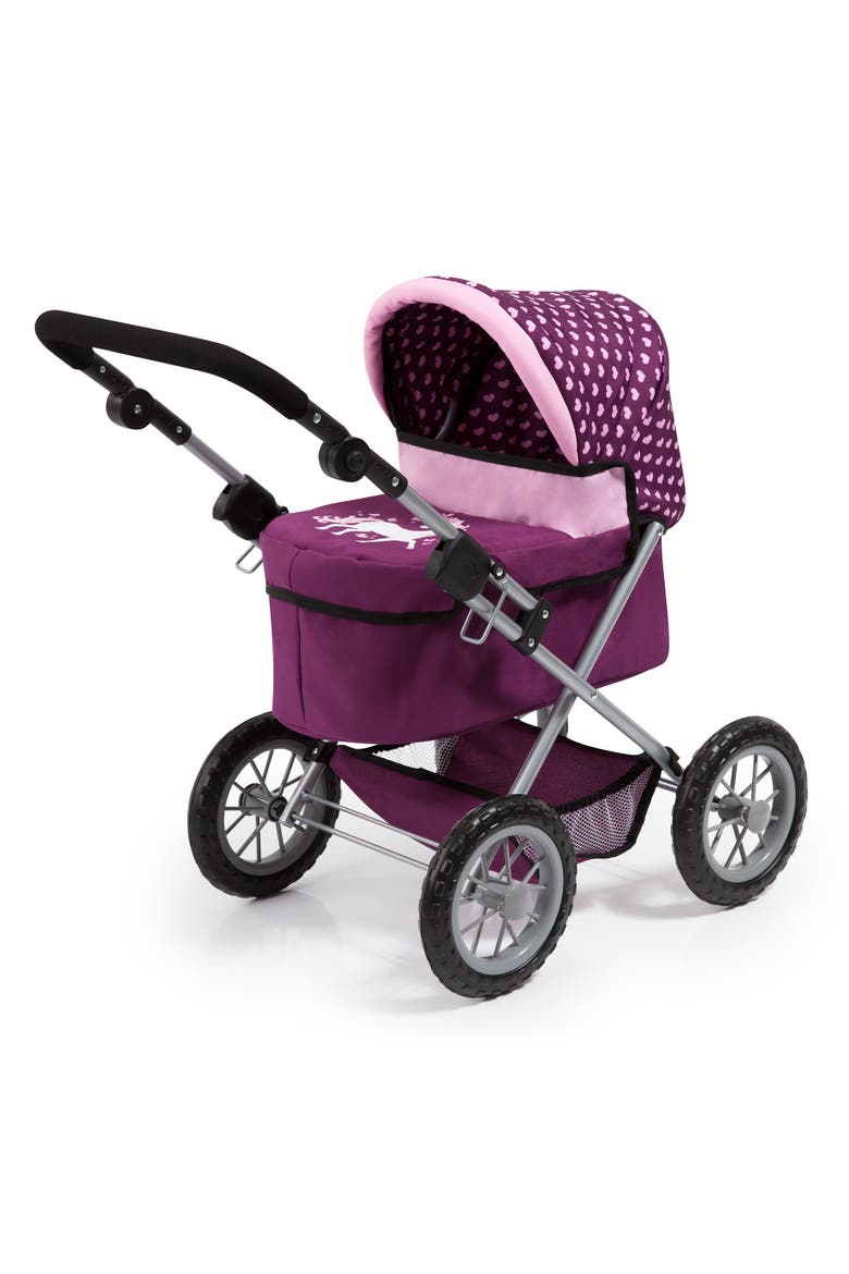 Trendy Pram Burgundy, Pink, Hearts, Alternate, color, Purple