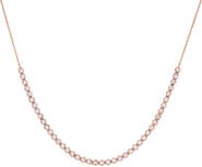 BY ADINA EDEN Diamond Thin Half Tennis Necklace 14K