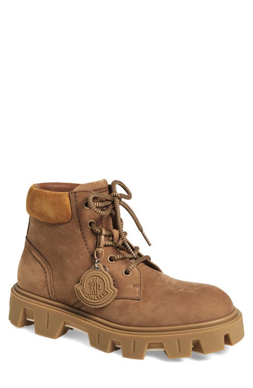 Moncler Peak City Lace-up Boot In Brown