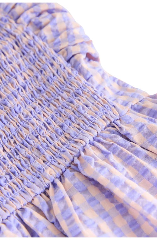 Next Strapless Gingham Seersucker Midi Dress