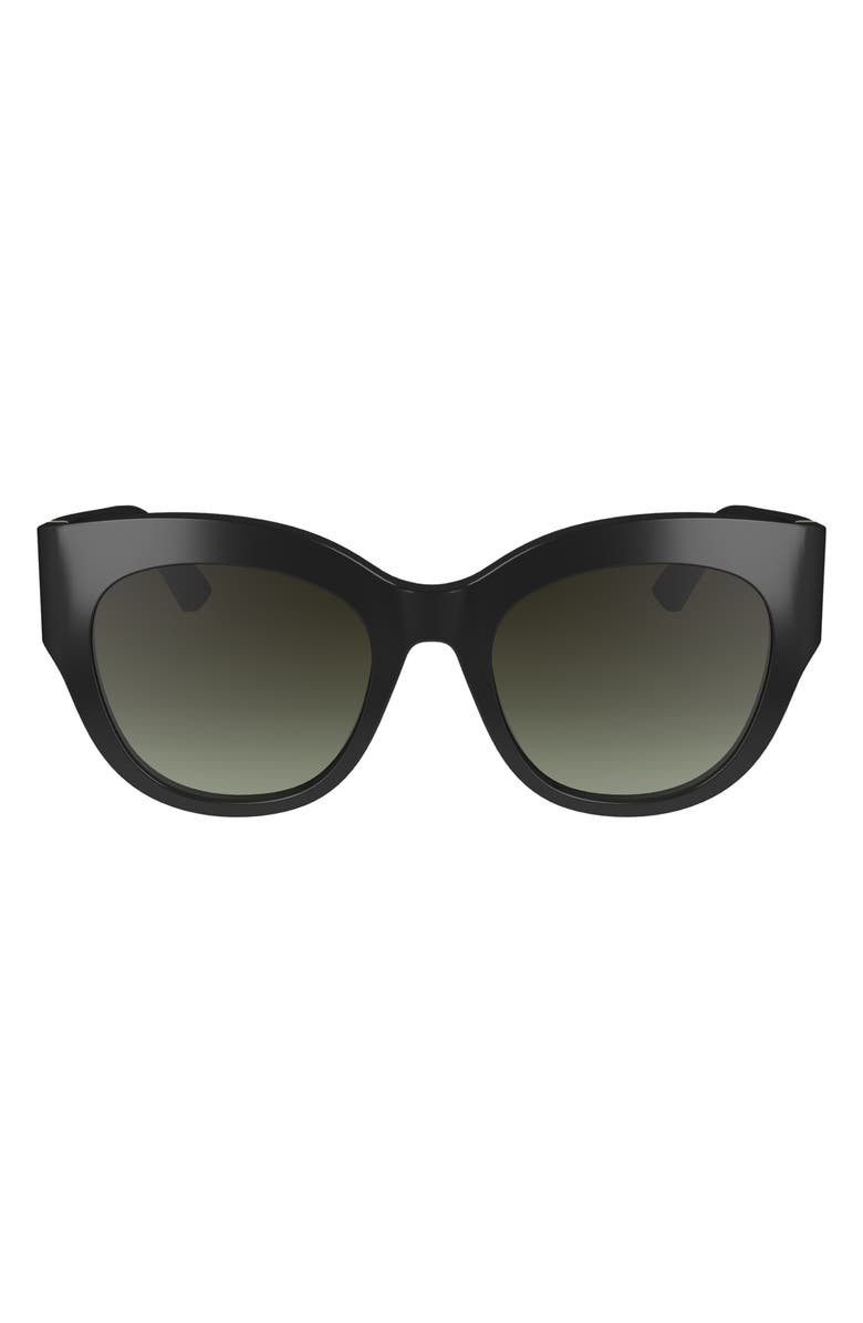 Longchamp 55mm Gradient Butterfly Sunglasses, Main, color, Black