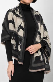 Noize Horse Print Oversized Scarf