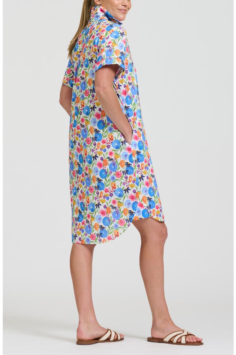 Stripe Popover Poplin Shirtdress, Alternate, color, SUMMER BOUQUET