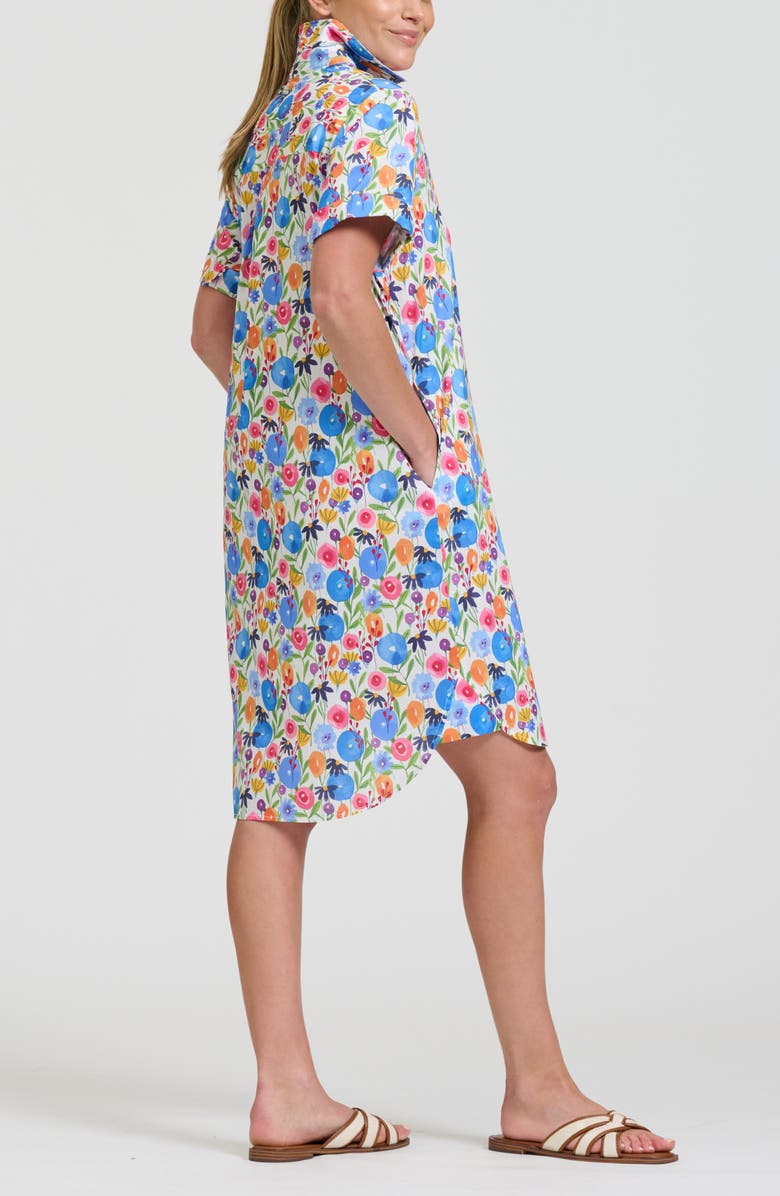 SHIRTY Stripe Popover Poplin Shirtdress, Alternate, color, Summer Bouquet