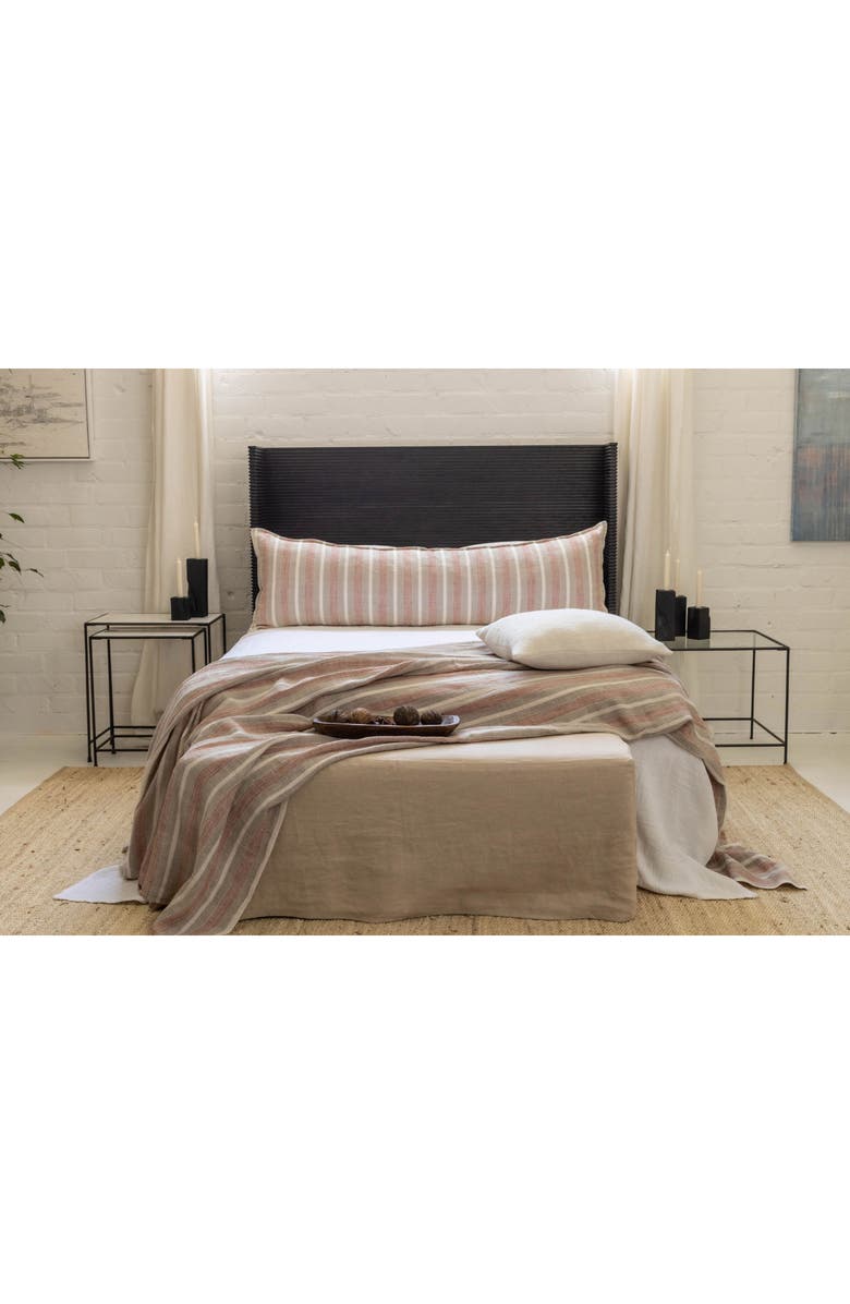 Pom Pom at Home Montecito Stripe Linen Body Pillow, Alternate, color, Terra Cotta/Natural