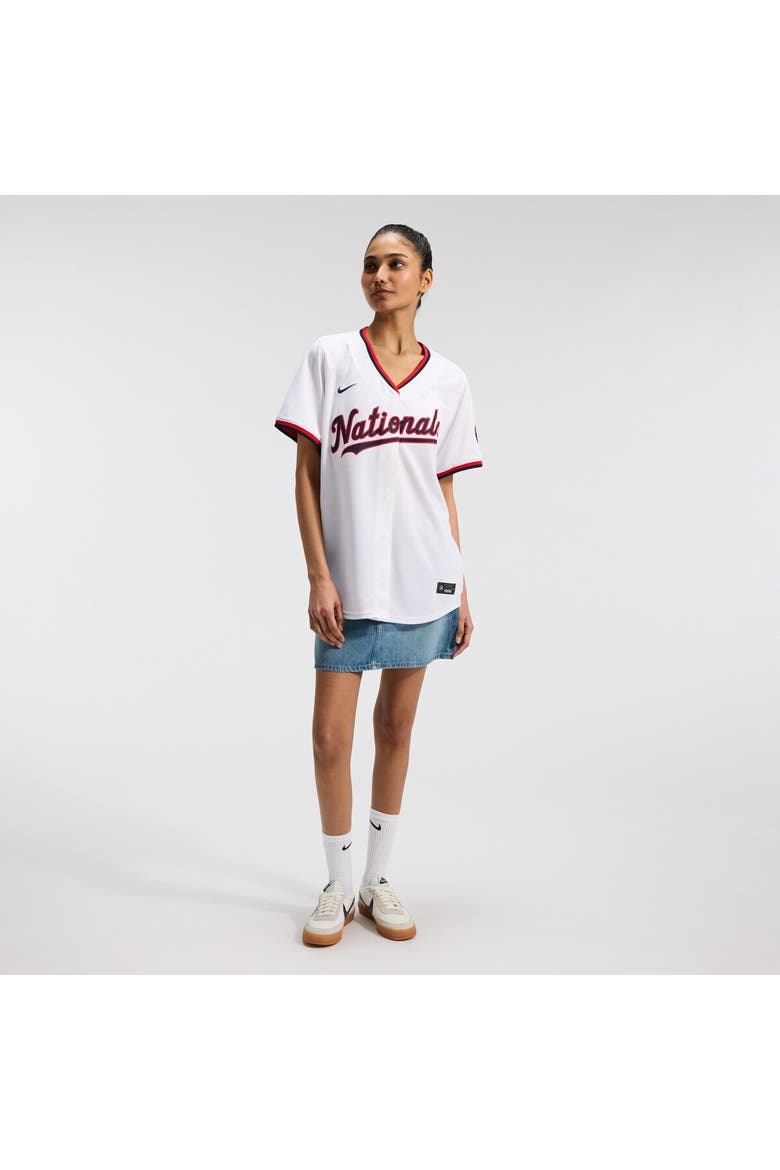 Women's Nike CJ Abrams White Washington Nationals Home Limited Player Jersey, Alternate, color, White