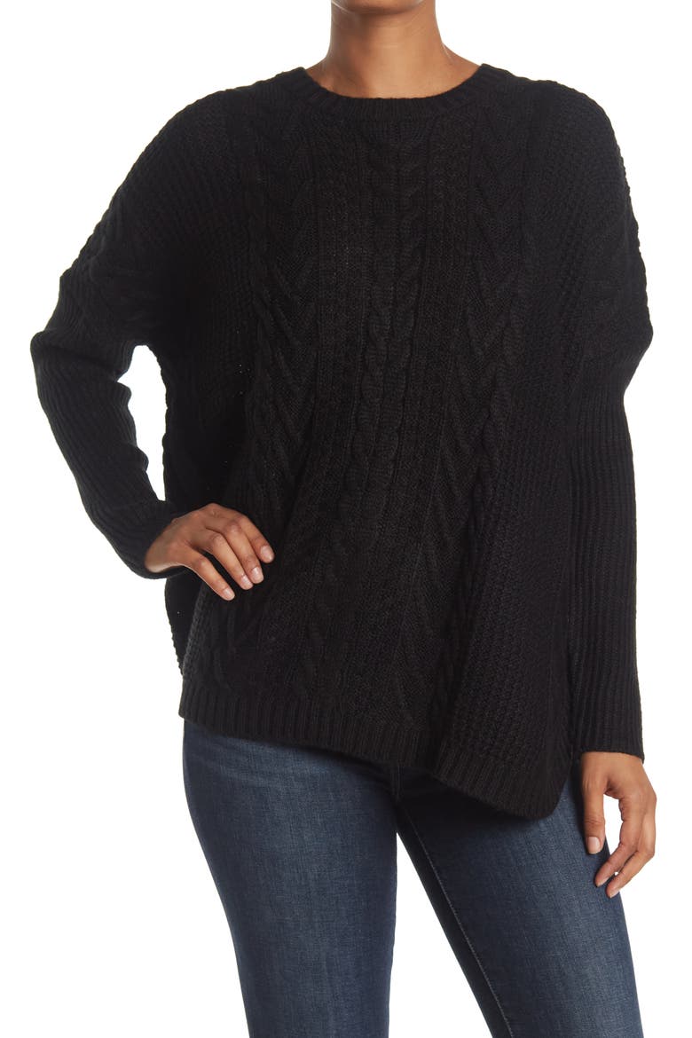 Boyfriend Sweater, Main, color, BLACK