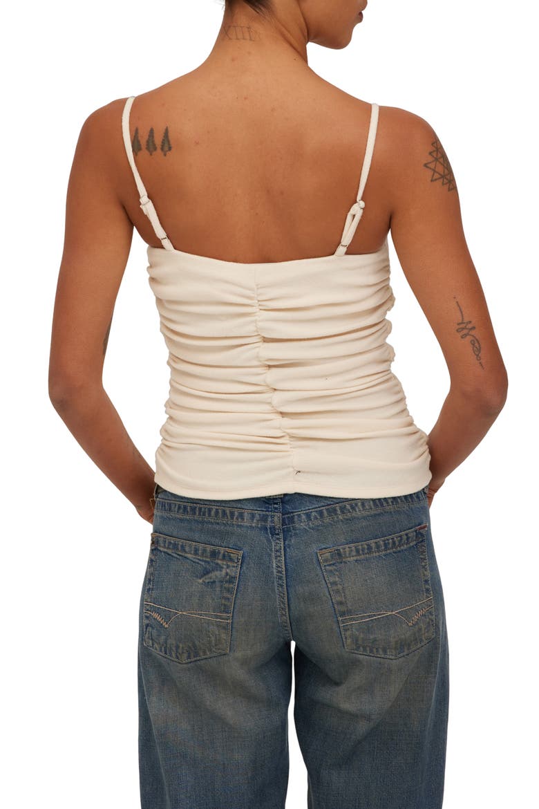 Backstage Ruched Jersey Camisole, Alternate, color, CREAM