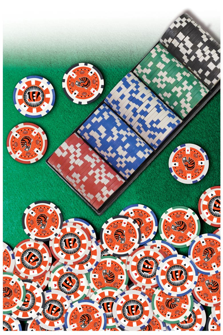 Cincinnati Bengals 100 Piece Poker Chips, Alternate, color, Multicolor