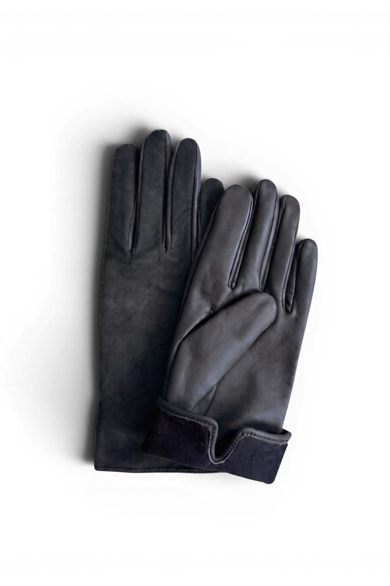 Premium Lamb Leather Touchscreen Gloves, Alternate, color, black