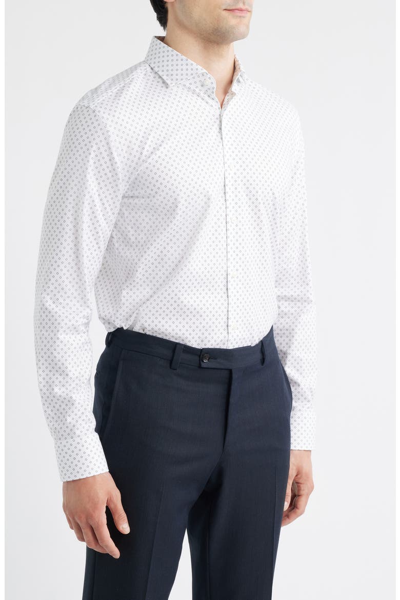 Hank Slim Fit Stretch Cotton Dress Shirt, Alternate, color, WHITE