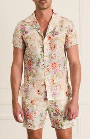 Aqua Blu Cascade Collar Jean Short Sleeve Shirt