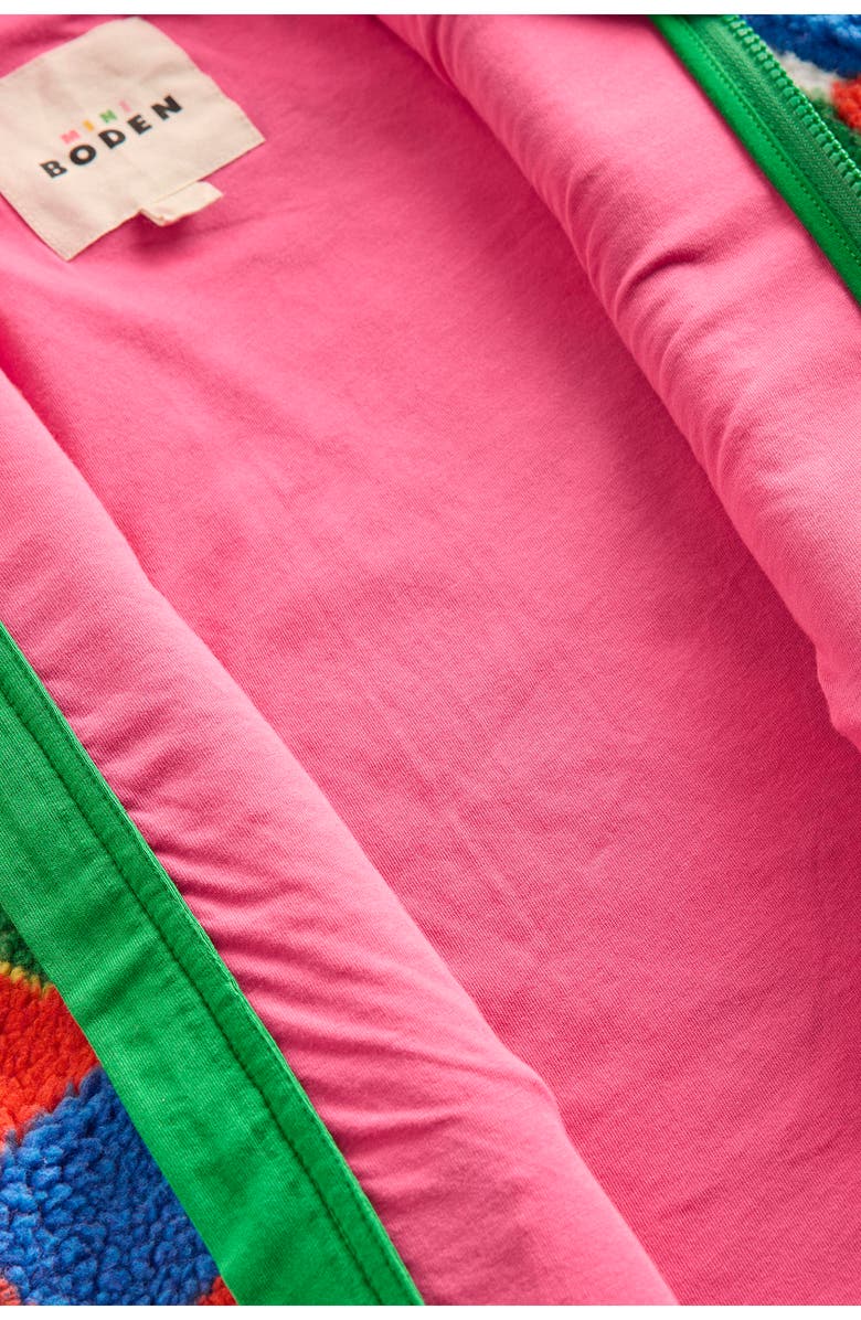 Mini Boden Kids' Eden Floral Fleece Jacket, Alternate, color, Multi Flower Power