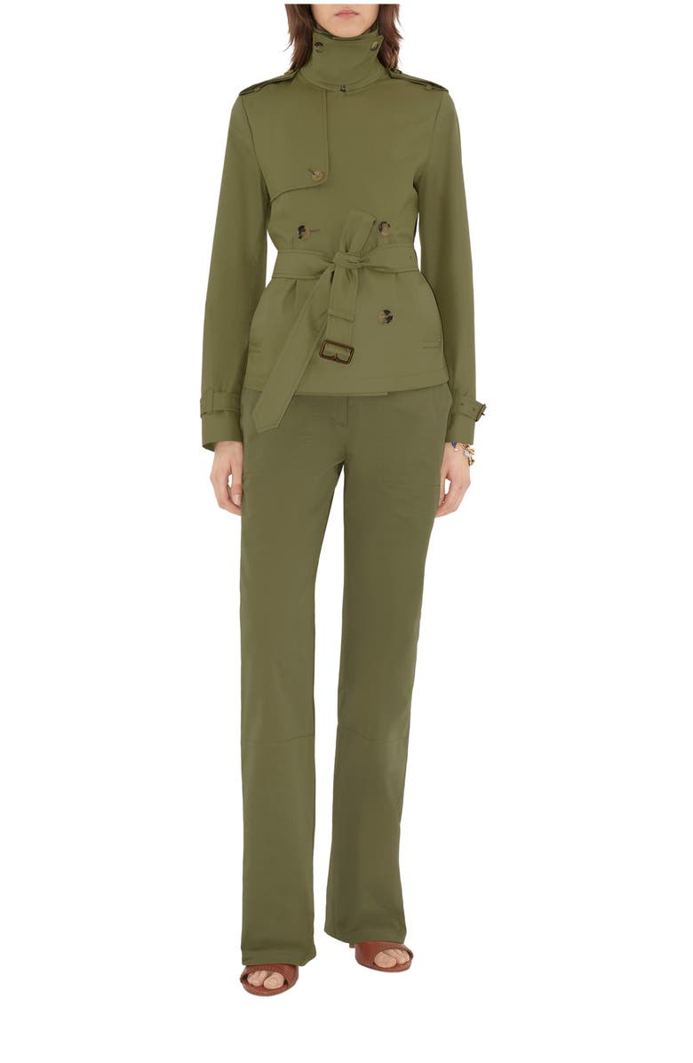 Burberry Highgrove Gabardine Trench Jacket, Main, color, Wreath
