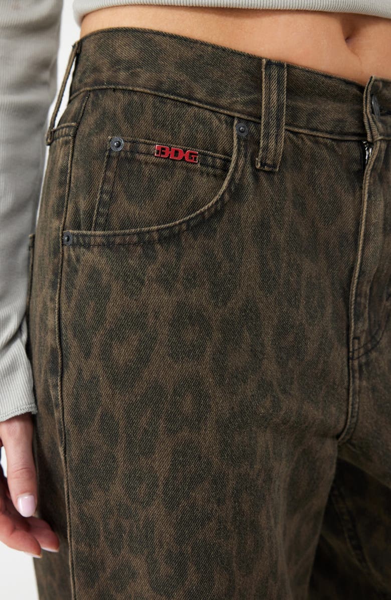 BDG Urban Outfitters Logan Leopard Print Wide Leg Jeans, Alternate, color, 