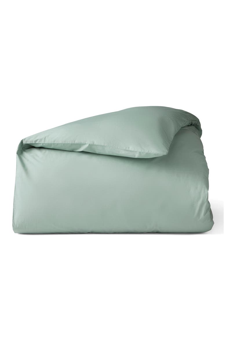 Refined Organic Cotton Duvet Cover, Main, color, SEAFOAM