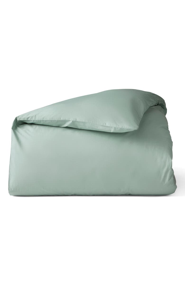 Coyuchi Refined Organic Cotton Duvet Cover, Main, color, Seafoam