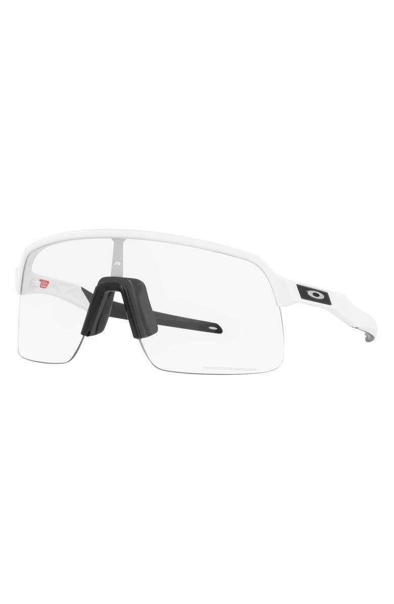 Oakley Sutro Lite Photochromic Shield Sunglasses, Alternate, color, White