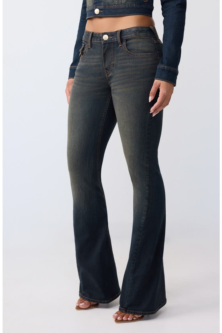 Joey Flap Pocket Flare Leg Jeans, Alternate, color, DARK ECLIPSE WASH