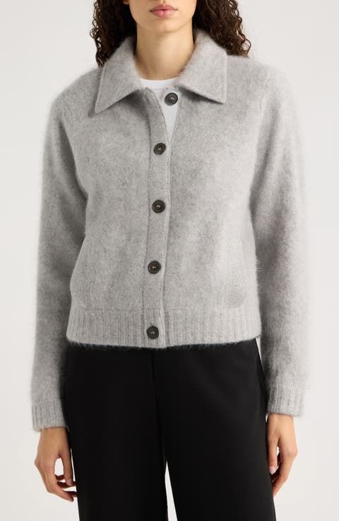 Brushed Cashmere Cardigan