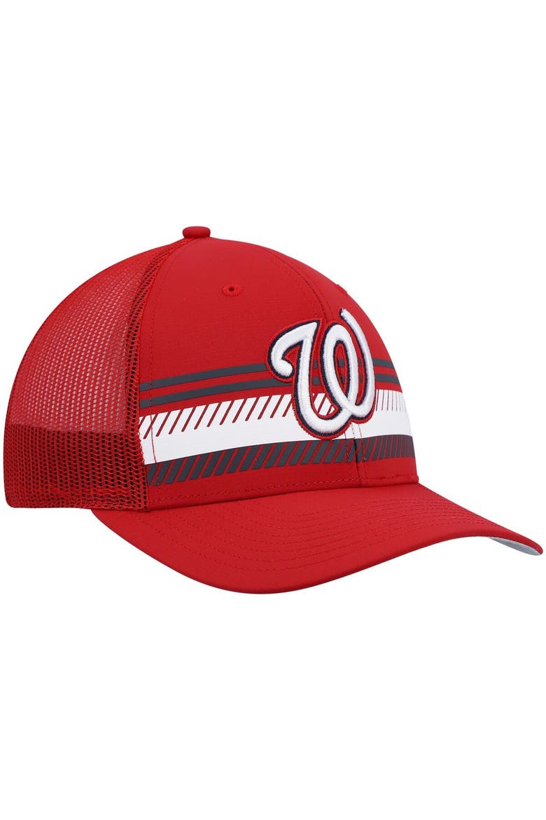 Men's '47 Red Washington Nationals Cumberland Trucker Snapback Hat, Alternate, color, Red