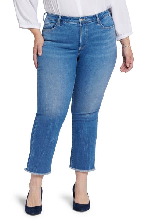 Barbara Fray Hem Ankle Bootcut Jeans (Fairmont) (Plus)