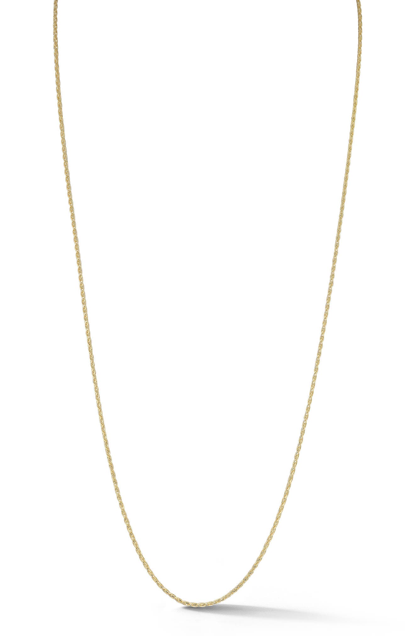 Ember Fine Jewelry 14K Gold Thin Wheat Chain Necklace