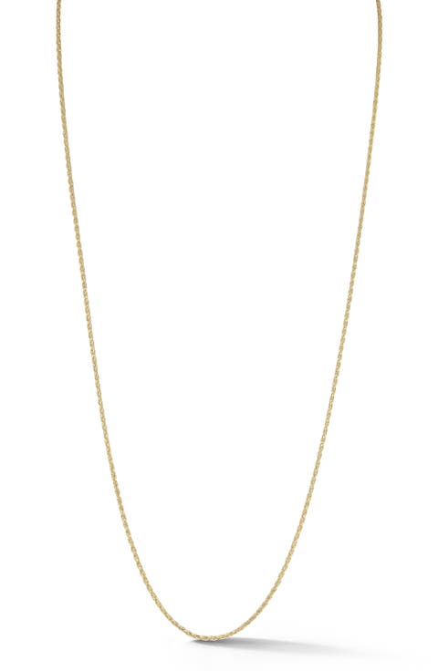 14K Gold Thin Wheat Chain Necklace