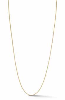 Ember Fine Jewelry 14K Gold Thin Wheat Chain Necklace