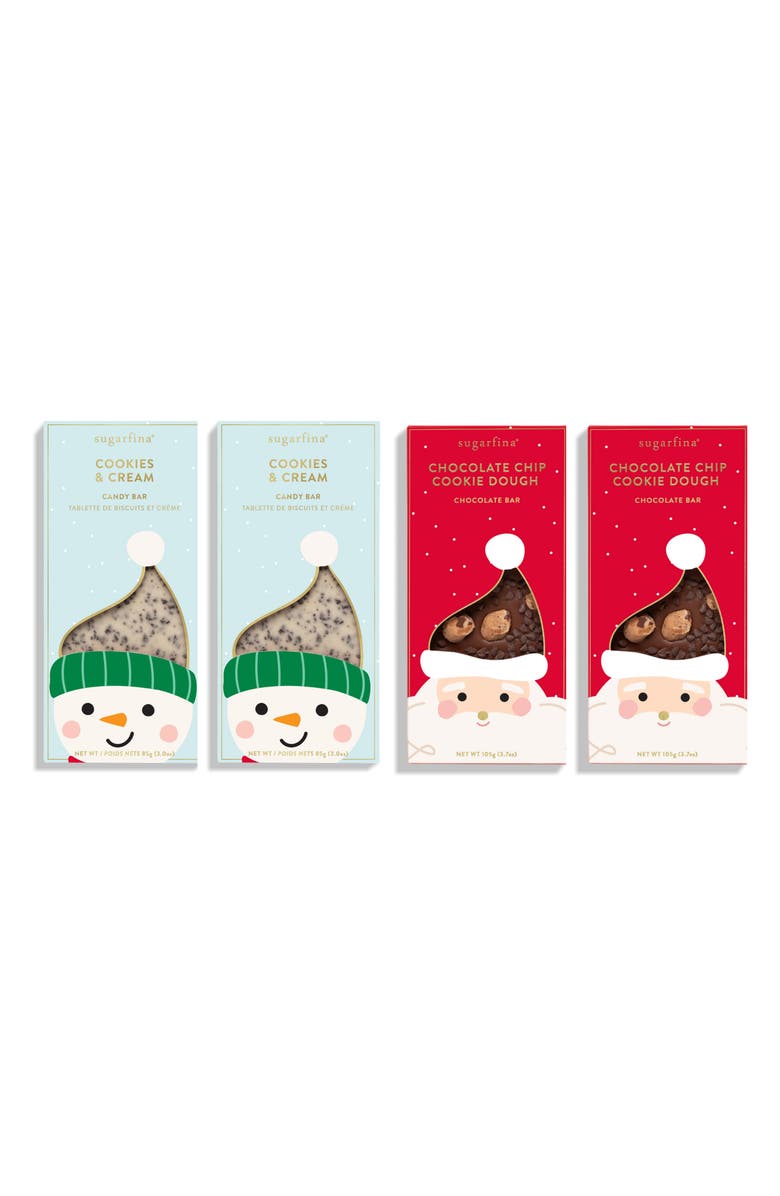 sugarfina Santa's Favorite Chocolate Bar Bundle, Main, color, 