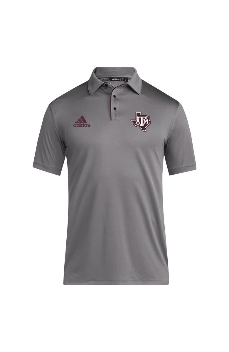 adidas Men's adidas Gray Texas A&M Aggies 2024 Coaches AEROREADY Polo, Alternate, color, 