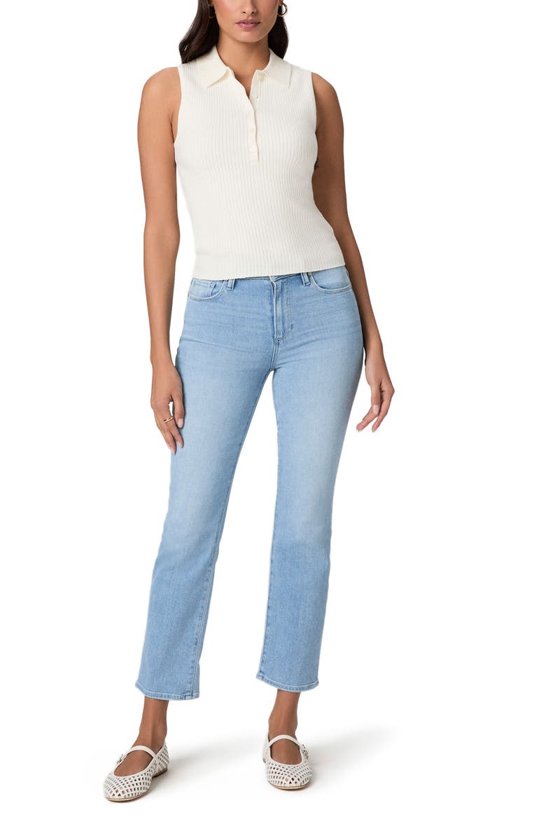 Vesta Rib Sleeveless Polo, Alternate, color, IVORY