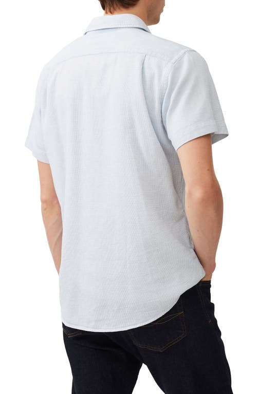 Rodd & Gunn Airtex Short Sleeve Cotton Button-up Shirt In Gray